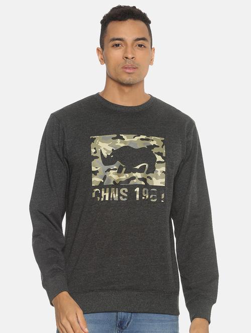 charcoal cotton regular sweatshirt - 20649405 - Very Small Image - 1