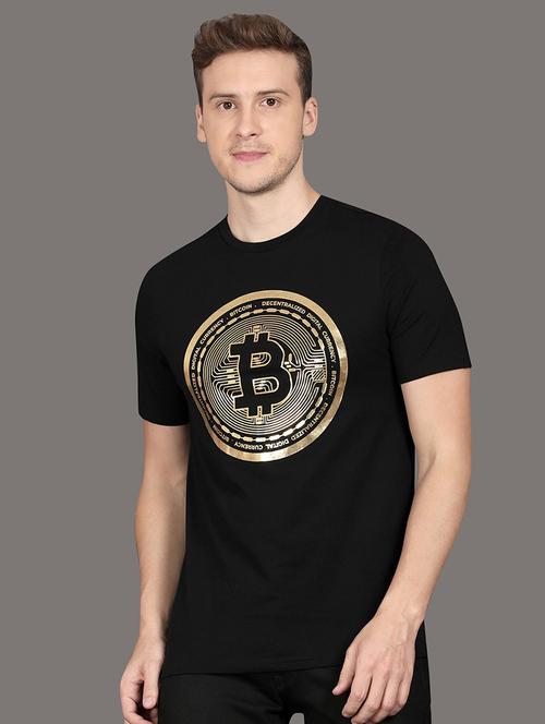 men round neck chest print t-shirt - 20649410 - Very Small Image - 1