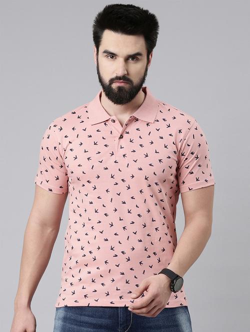 pink cotton all over print tshirt - 20649664 - Very Small Image - 1