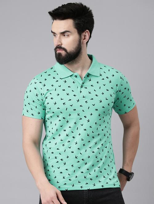 green colored cotton regular t-shirt - 20649672 - Very Small Image - 1
