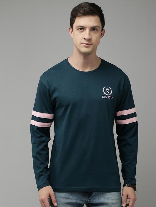 teal cotton regular t-shirt - 20649688 - Very Small Image - 1