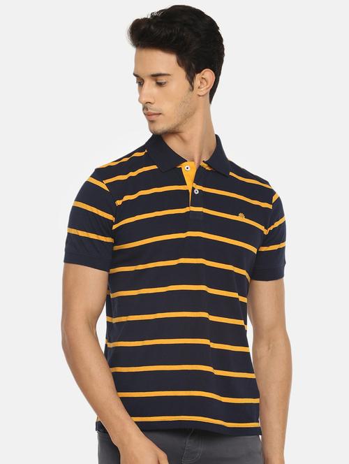 men polo neck striped t-shirt - 20649731 - Very Small Image - 1
