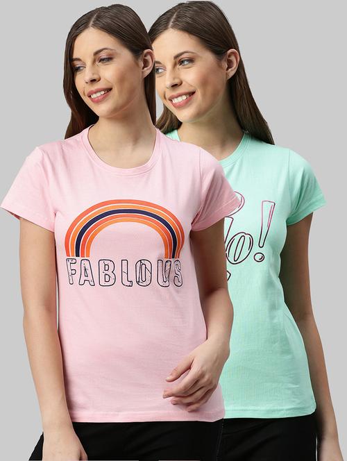 women pack of 2 graphic t-shirt - 20649804 - Very Small Image - 1