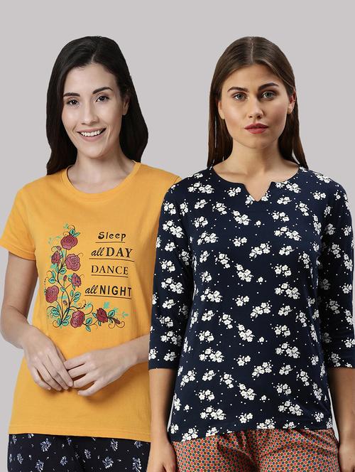 women pack of 2 graphic t-shirt - 20649866 - Very Small Image - 1