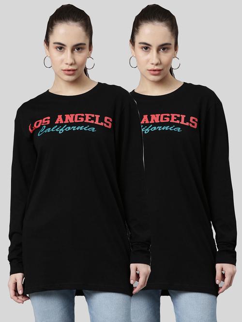 women pack of 2 printed t-shirt - 20650014 - Very Small Image - 1