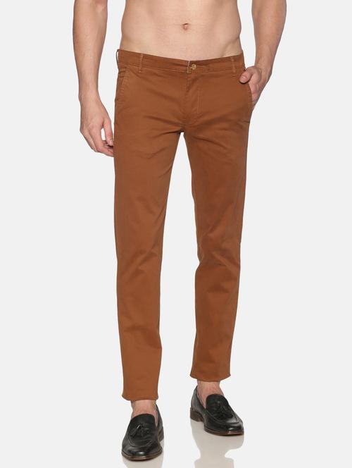 men mid rise flat front casual trouser - 20650159 - Very Small Image - 1