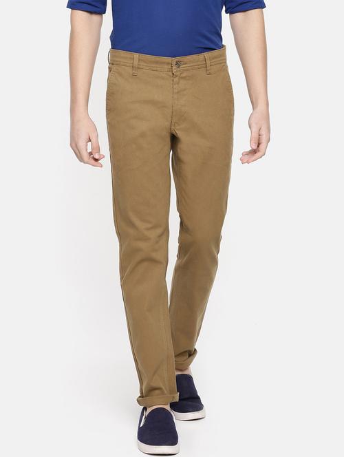 men mid rise flat front casual trouser - 20650174 - Very Small Image - 1