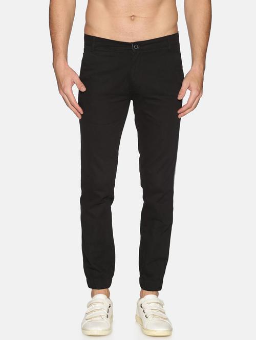 men side tape mid rise cotton jogger - 20650189 - Very Small Image - 1