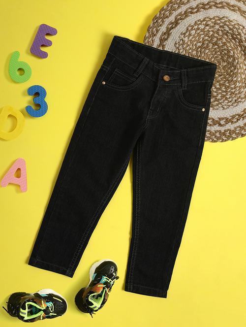 solid black slim fit denim jeans - 20650819 - Very Small Image - 1