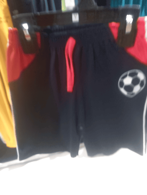 red cotton loop knit shorts & three fourth - 20652332 - Very Small Image - 1