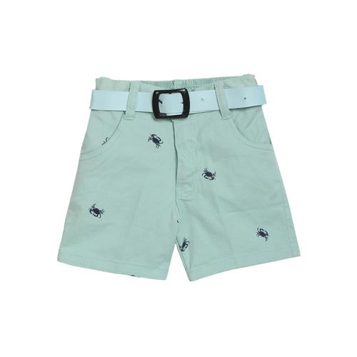 light green twill shorts & three fourth - 20653599 - Very Small Image - 1
