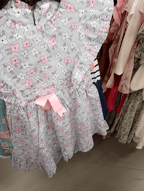 light blue cotton frock - 20655772 - Very Small Image - 1