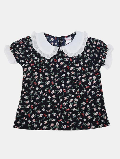 floral printed peter pan neck top - 20656848 - Very Small Image - 1