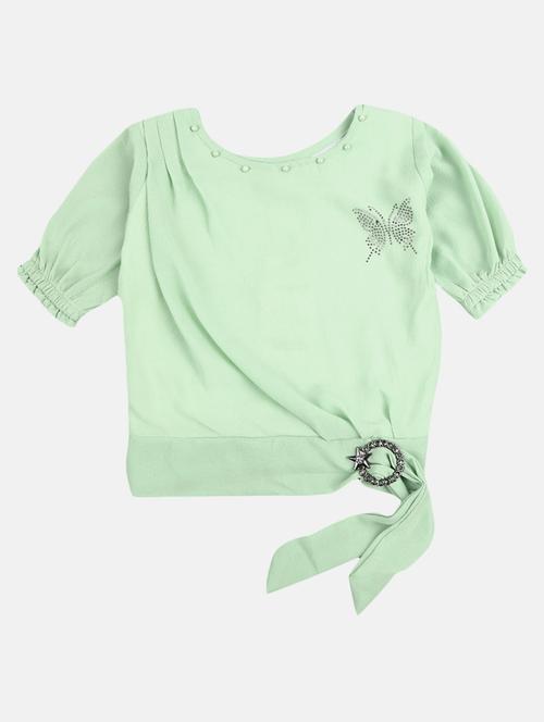 green polyester top - 20657005 - Very Small Image - 1