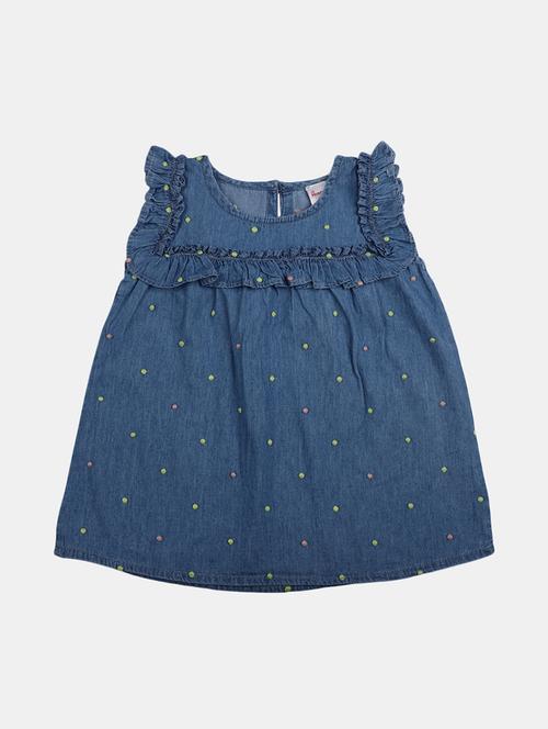 girls round neck a-line top - 20657048 - Very Small Image - 1