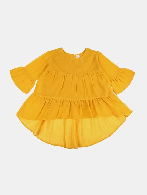 girls round neck solid top - 20658570 - Very Small Image - 1