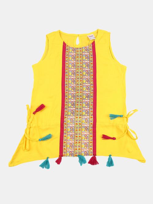 yellow rayon top - 20658634 - Very Small Image - 1
