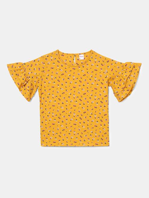 yellow rayon top - 20658652 - Very Small Image - 1