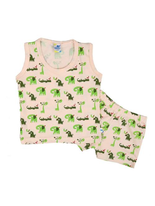 light pink cotton single jersey twin sets & dungree - 20659425 - Very Small Image - 1