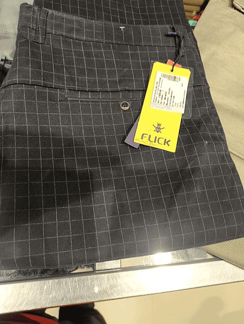 navy blue twill casual trousers - 20664535 - Very Small Image - 1