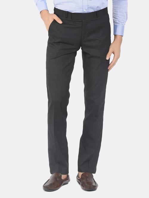 men solid flat front formal trouser - 20664604 - Very Small Image - 1
