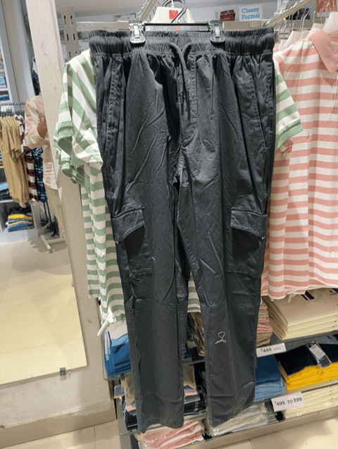 dark grey twill track pant - 20666915 - Very Small Image - 1