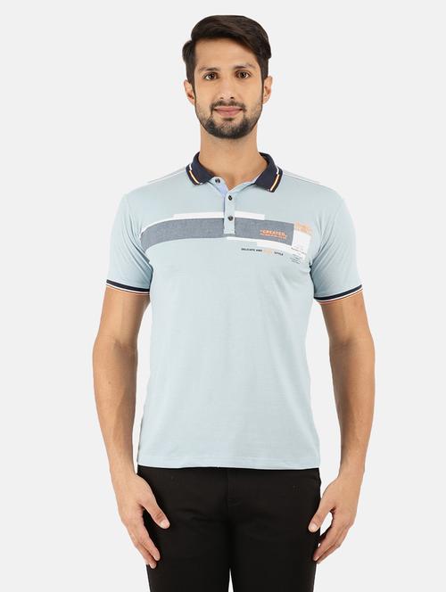 men check print polo t-shirt - 20669007 - Very Small Image - 1
