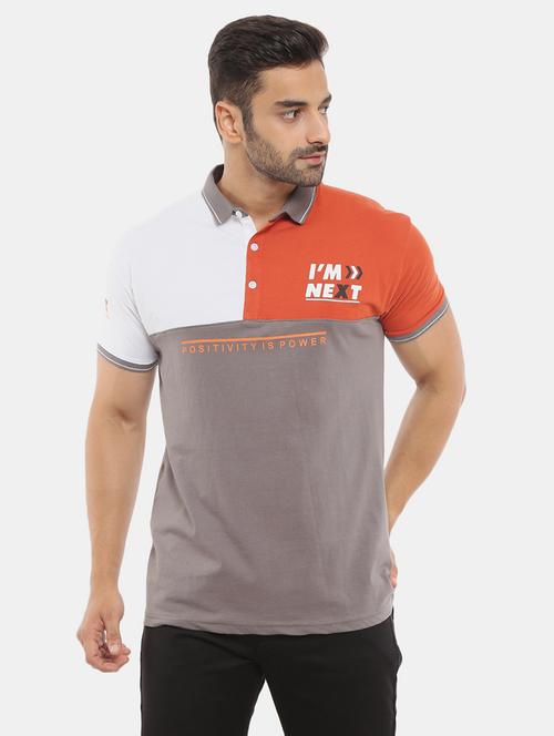 men color block polo t-shirt - 20669443 - Very Small Image - 1