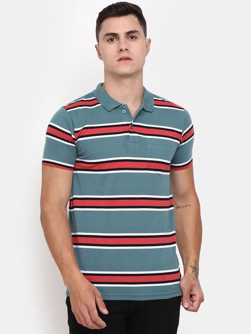 men short sleeve stripes regular t-shirt - 20669564 - Very Small Image - 1