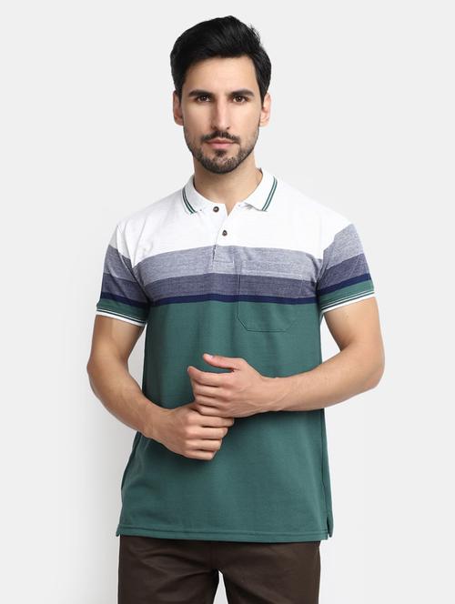 men short sleeved striped t-shirt - 20670062 - Very Small Image - 1