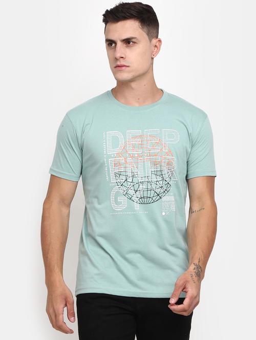green front printed regular t-shirt - 20672403 - Very Small Image - 1