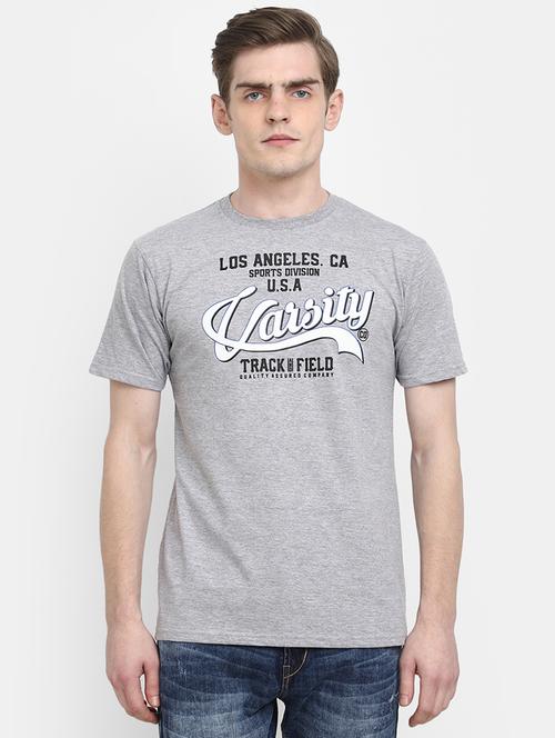 grey front printed regular t-shirt - 20672442 - Very Small Image - 1