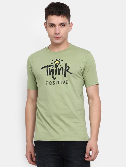 green chest printed regular t-shirt - 20672449 - Very Small Image - 1