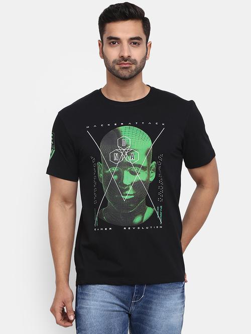 men front print short sleeve t-shirt - 20672832 - Very Small Image - 1