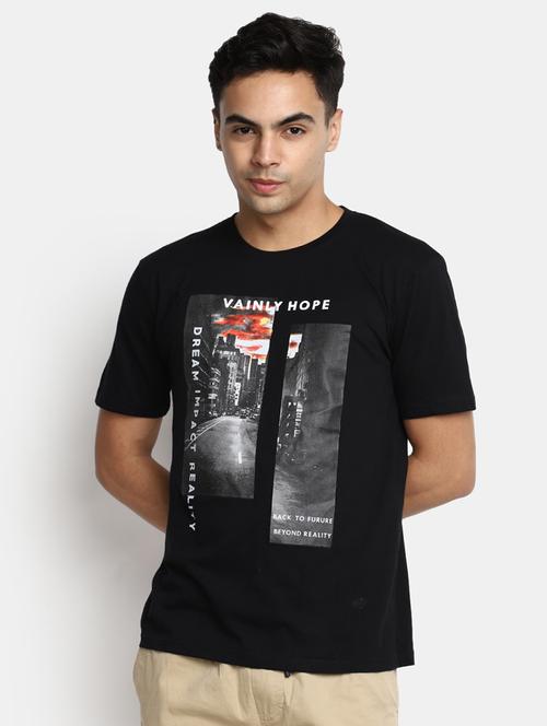 men front print short sleeve t-shirt - 20672898 - Very Small Image - 1