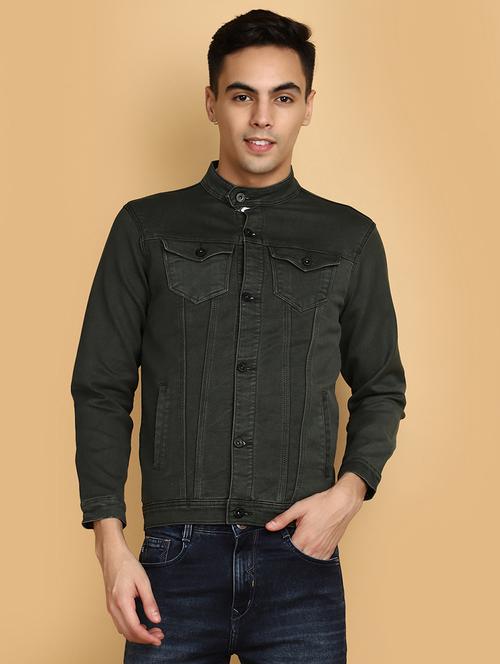 green denim casual jacket - 20673277 - Very Small Image - 1