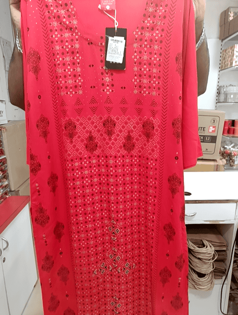 red rayon kurta - 20676394 - Very Small Image - 1