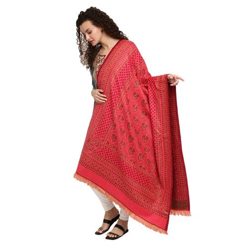 coral acrylic shawl - 20676851 - Very Small Image - 1