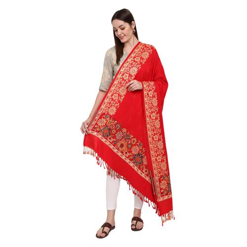 red viscose shawl - 20676867 - Very Small Image - 1