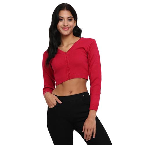 fuchsia woolen blouse - 20677265 - Very Small Image - 1