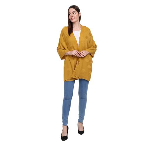 mustard viscose stole - 20677715 - Very Small Image - 1