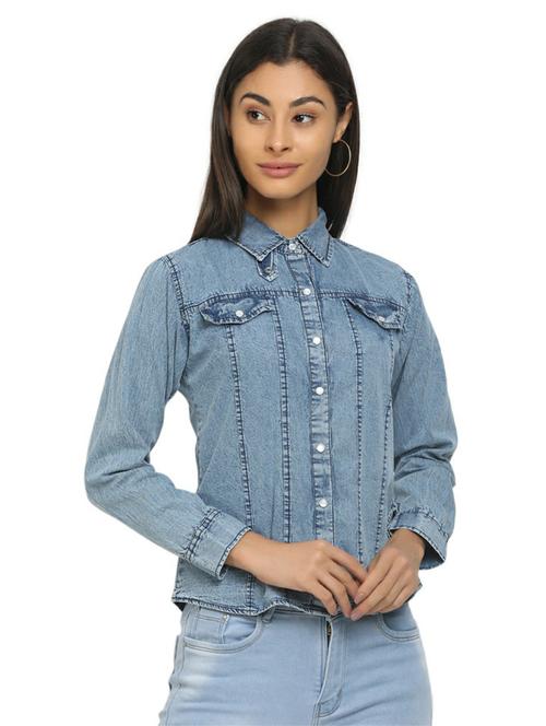 light blue denim shirt - 20680273 - Very Small Image - 1