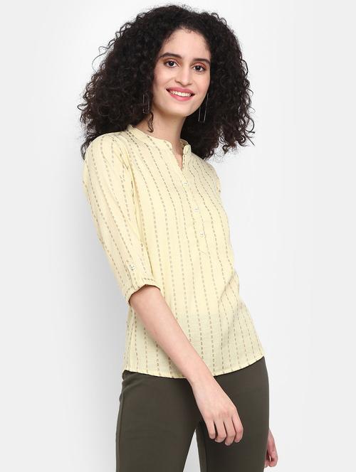 gold rayon a line top - 20681360 - Very Small Image - 1