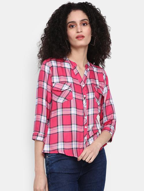 pink cotton a line top - 20681692 - Very Small Image - 1