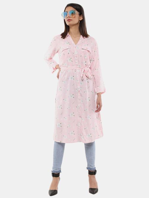 women pink printed regular top - 20681800 - Very Small Image - 1
