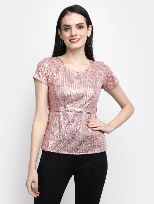 pink polyester a line top - 20682073 - Very Small Image - 1