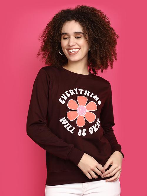 women round neck graphic sweatshirt - 20682743 - Very Small Image - 1