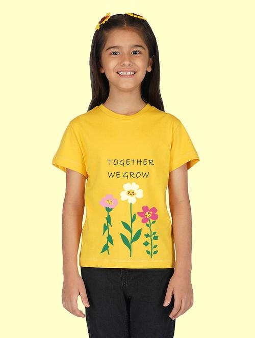 yellow printed short sleeve t-shirt - 20683091 - Very Small Image - 1