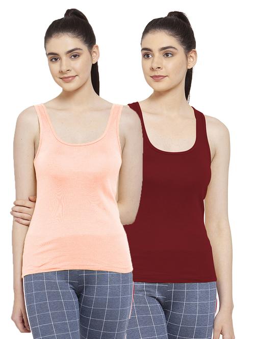pack of 2 solid multi colored tank top - 20683249 - Very Small Image - 1