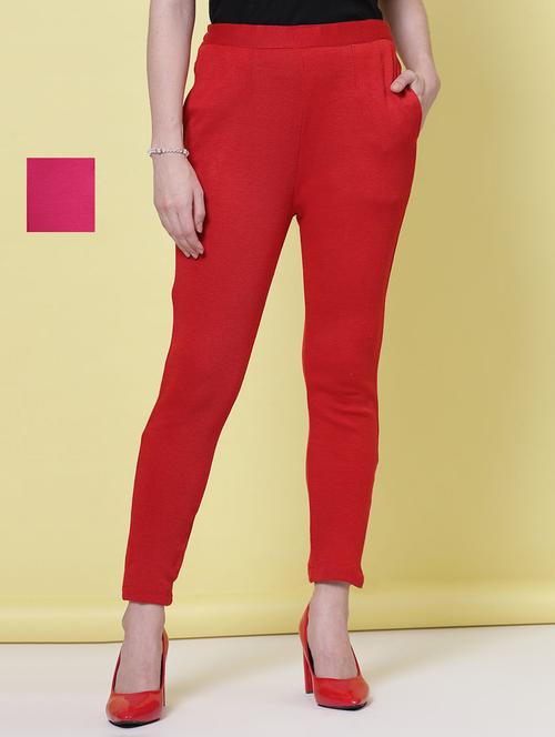 set of 2 solid flat front trousers - 20683297 - Very Small Image - 1